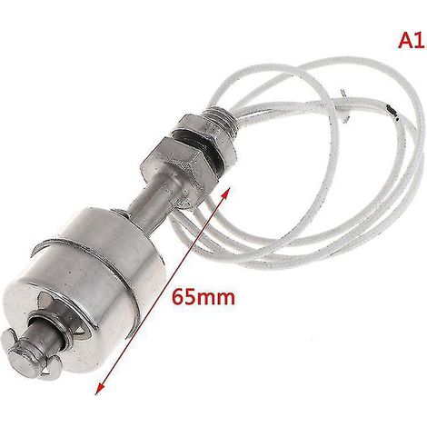 Mini indicateur de niveau d'eau vertical, interrupteur à flotteur en acier inoxydable Hfmqv-65mm- (1/4)