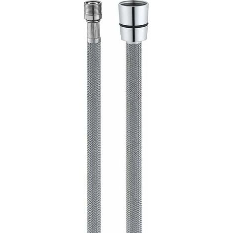 Tubo flessibile di ricambio per rubinetto da cucina M15/1 x 1/2" x 150 cm, tubo flessibile da cucina in nylon grigio (1/4)