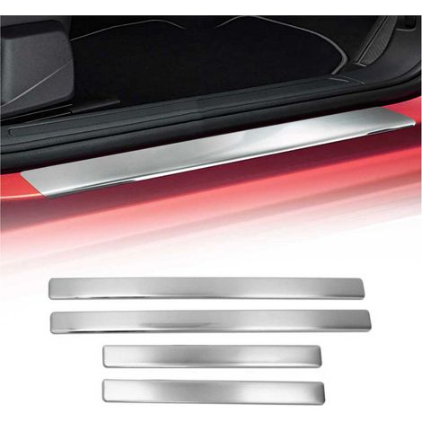 Couverture de Seuil de porte pour Renault Megane 2016-2022 acier inox chromé 4x