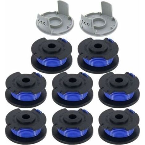 8 Bobines de Rechange - Fil de Coupe 0,65 mm - Pour Débroussailleuse Sans Fil - Compatible Ryobi One+ AC14RL3A - ABS + Nylon (1/3)