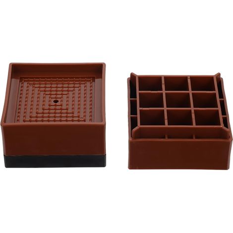 Patins de protection anti-humidité marron pour meubles, en plastique