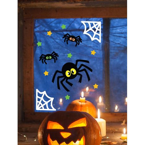 Décoration de Fenêtre Gel Araignées - Set 20X25 cm (1/4)