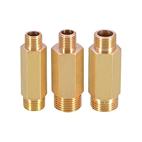 Messing-Sechskant-Gartenschlauchadapter, Verlängerungsstück mit reduziertem Durchmesser für Wasser, Öl und Gas (1/4 Zoll, 3/8 Zoll, 1/2 Zoll) (1/5)