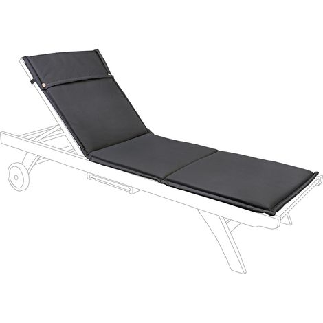 Kissen für Outdoor-Sonnenliege, wasserabweisend 190 x 62 cm -Anthrazit (1/5)