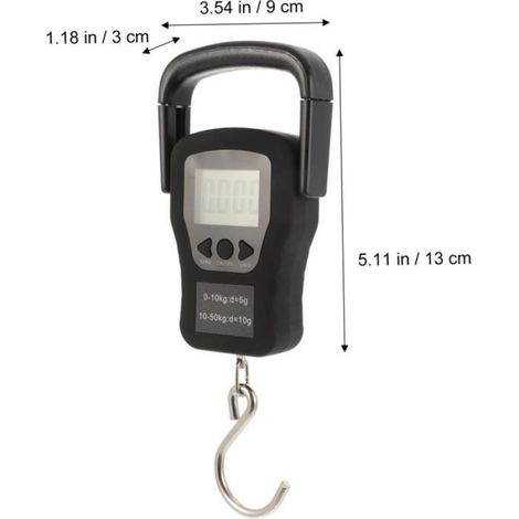 Balance Électronique - Ruban Mesure Intégré - Compacte et Légère - Pour Voyage et Extérieur - 1 Pièce (1/5)