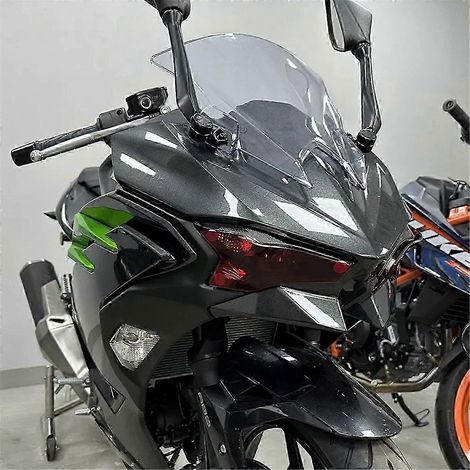 Pare-brise de phare avant de moto Kawasaki gris pour autoroute