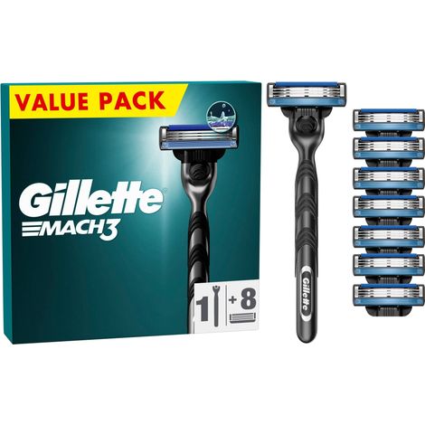 Gillette Mach3  Systemklingen 8er + Handstück