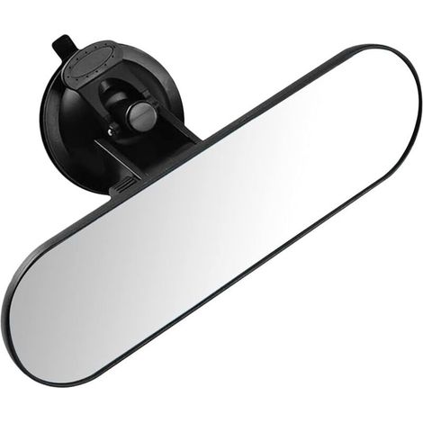 Specchietto retrovisore interno universale con ventosa – Specchio panoramico orientabile a 360°, antiriflesso, dimensioni 22 x 6,5 cm