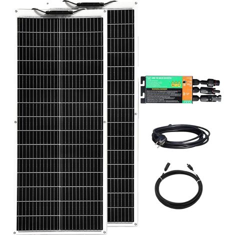 Panneau Solaire, Design Flexible, Haute Efficacité, 220V 200W (1/2)