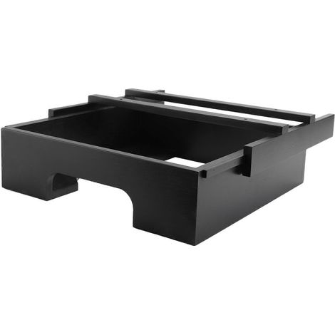 Distributeur d'assiettes en carton de 25 cmsupport à assiettes en bambou à fixer sous un meublesupport vertical pour comptoir de cuisinenoir. (1/5)