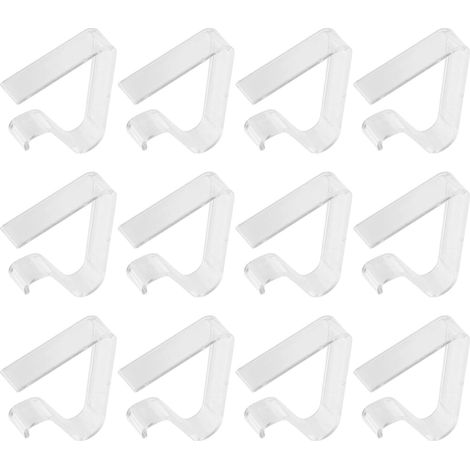 IMIKEYA Lot de 12 pinces à nappe en plastique transparent (1/5)