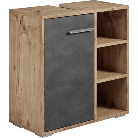 Meuble sous lavabo Neptunus 60 x 28 x 60 cm - Badplaats - Chene