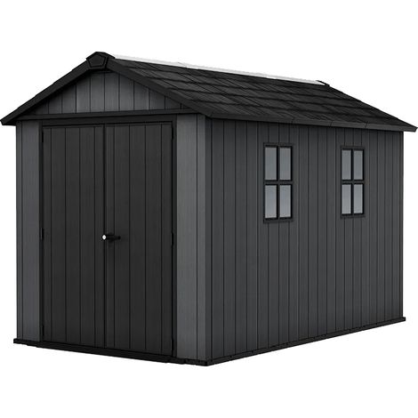 Keter Newton 7511 Gartenhaus - 350x230x246cm - Satteldach - Kunststoff - Grau