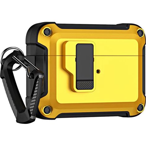Custodia robusta per AirPods 4 Pro con moschettone - Gialla