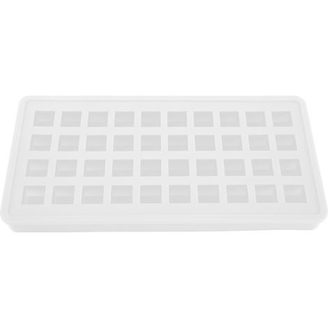 Moule à glaçons en silicone transparent à 40 compartiments, forme carrée, pour la fabrication de glaçons. Accessoires de cuisine DIY.
