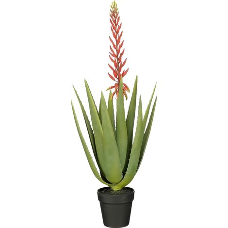 Mica Decorations Kunstpflanze Aloe vera im Topf grün rot Ø 43 x 82 cm Pflanze