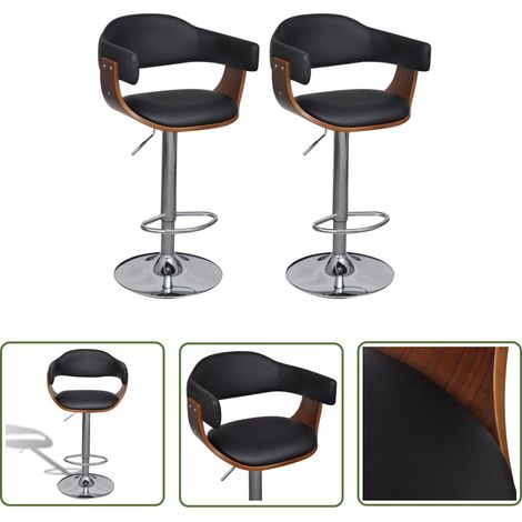Lot de 2 Tabourets de bar Style Contemporain Chaises de bar Similicuir 41642 (1/5)