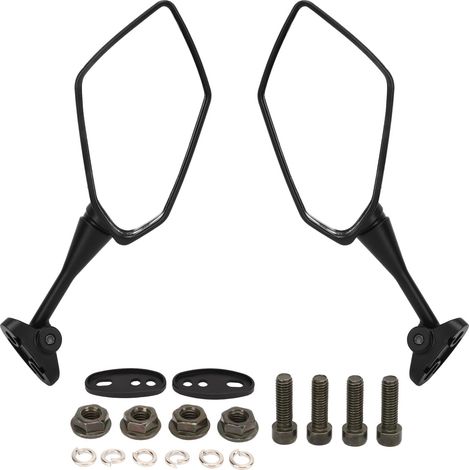1 paire de rétroviseurs latéraux de moto de remplacement en Fiber de carbone pour HYOSUNG GT125R GT250R GT650R GT650S (1/5)