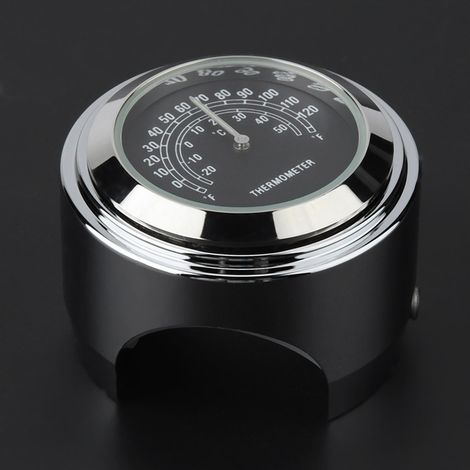 Wasserdichte Thermometerhalterung 22–25 mm für Motorradlenker, schwarzes Zubehör (1/5)