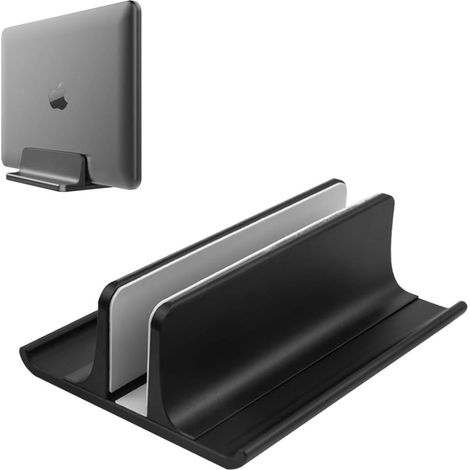 Le support vertical pour ordinateur portable permet d'ajuster la base de l'ordinateur portable de bureau, de gagner de la place et est compatible avec toutes les tablettes. (1/5)