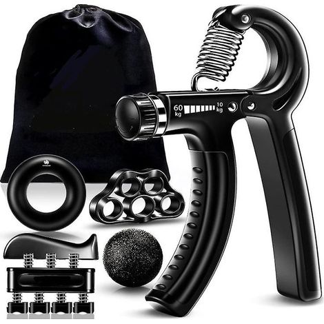 Kit d'entraînement Fitbeast pour les mains et les doigts : ensemble de 5 appareils pour renforcer la force de préhension et la force des doigts. (1/5)