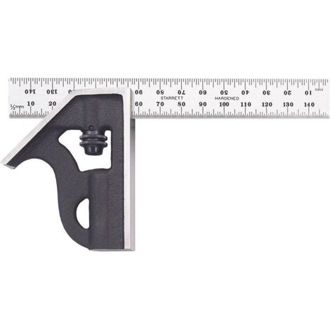 Starrett 10MH-150 Squadra Combinata con Elemento Angolare, 150mm Taglia, Metrica (1/4)
