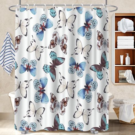Rideau de douche 180x180 fluide rideau étanche pour cacher un carrelage un peu vieillot (1/5)