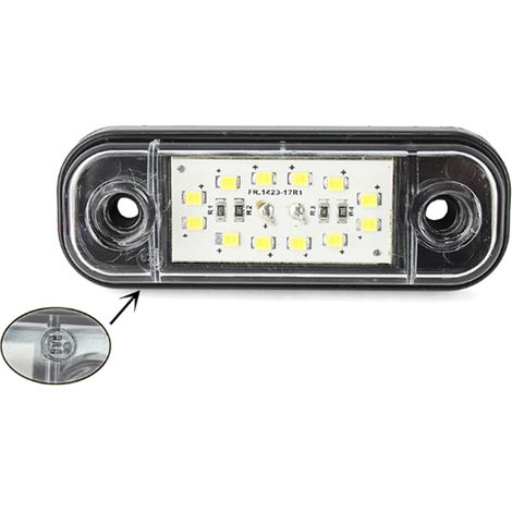 Feu de gabarit à LED 12 LED FR0175B 12-24V 84mm, couleur blanche