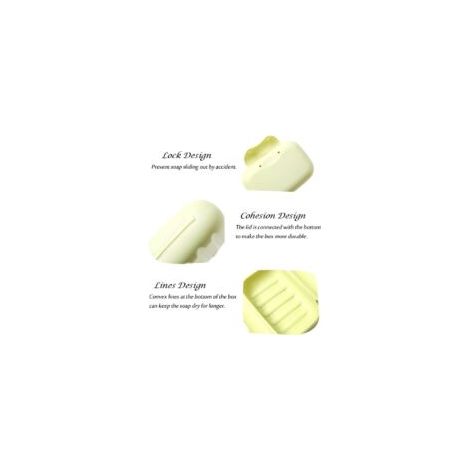 Set di 4 contenitori portatili per sapone color caramella, organizer per casa, bagno, escursionismo, viaggi, campeggio e altre attività - Crezuo