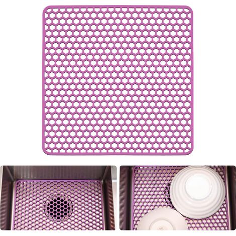 Protection en silicone pour évier de cuisine en acier inoxydable ou en céramique, style ferme. (1/3)