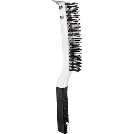 ZOLGINAH Brosse métallique avec grattoir, 3 x 19, acier carbone