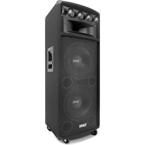 Système de Haut-Parleur PA Portable 1600 W – Enceinte Sonorisation Extérieure avec 2 x 30 cm Woofers, Tweeters Piezo 8,6 cm, Haut-Parleur Médium Super Horn 13 x 30 cm, Crossover Intégré (1/5)