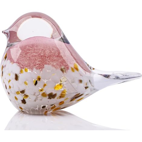 1 Statue d'oiseau, verre soufflé à la main, design multicolore, objet décoratif, pour salon, chambre, bureau (1/5)