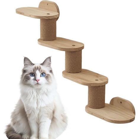 pour Chat Meubles Muraux pour Chats chelle Flottante en Bois (1/5)