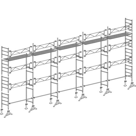 Échafaudage Altrad 49 maçon 128 m²