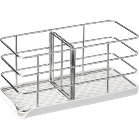 304 Stainless Steel Sponge Holder, Multifunctional Kitchen Sink Organizer, Dish Drainer Tray, Soap Dish Holder, Adjustable Hanging Board