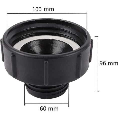 Raccord de réservoir IBC grossier S100x8 pour réduire S60x6, adaptateur de remplacement pour alimentation en eau d'irrigation de jardin, raccords de robinetterie pour tuyau d'eau (1/5)