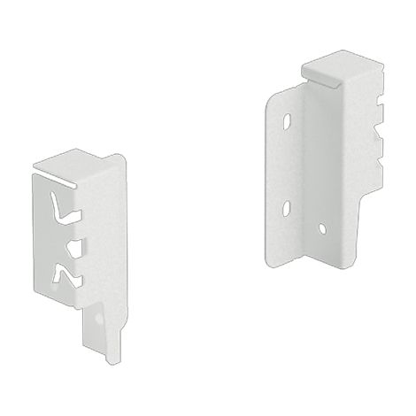 Hettich Schubkasten-Rückwandverbinder ArciTech, 9149279 links/rechts Stahl weiß