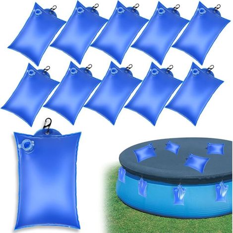 Sac Lestage Eau Bache Piscine 10 Pièces Poids Bache de Protection Piscine 21 x 35 cm Poids Sac Bâche Piscines Hors Sol avec Crochet (1/5)