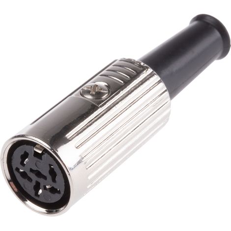 Connecteur DIN RS PRO, 6 contacts, Femelle, Montage sur câble ( Prix pour Paquet de 5 )