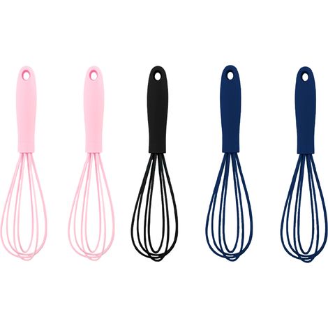Fouet En Silicone - Acier Inoxydable - Pour Bols Et Sauces - Lot De 5 (1/5)