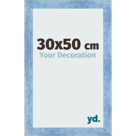 yd. - Cadre photo 30x50 - Bleu Brillant Patine - MDF - Pisa (1/5)