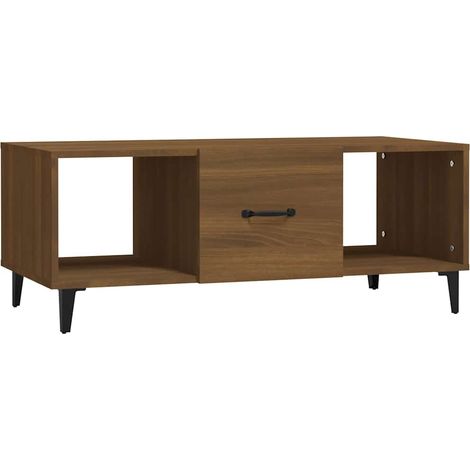 Maison Exclusive - Mesa de centro madera contrachapada marrón rob (1/5)