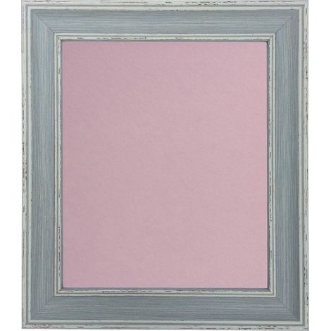 Cadre photo bleu vieilli avec fond rose 40,6 x 30,5 cm (1/5)