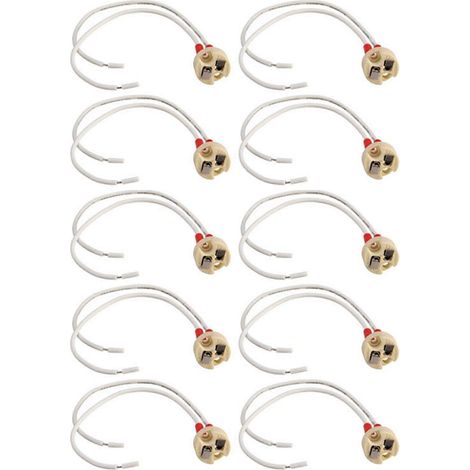 20 x MR16 GU5 3 prise Halogen ampoule LED support base céramique Cable principal fil connecteur (1/3)