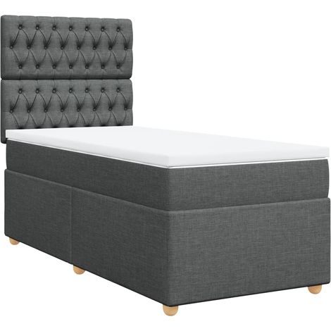 Maison Exclusive - Boxspringbett mit Matratze Dunkelgrau 90x200 c