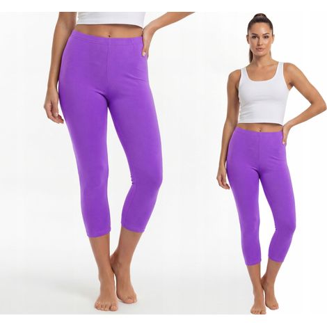 3/4-Leggings aus Baumwolle, polnischer Hersteller, Farbe Heather, Größe L (1/4)