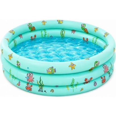 Piscine pour enfants,Piscine enfant,Piscine pliable carrée100 x 35 cm pour été jardin plage jeux d'eau (1/5)