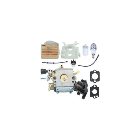 Kit carburateur pour tronçonneuse Husqvarna 445 450 445E 450E, carburateur avec filtre à air et bougie d'allumage, pièces détachées et accessoires pour tronçonneuse