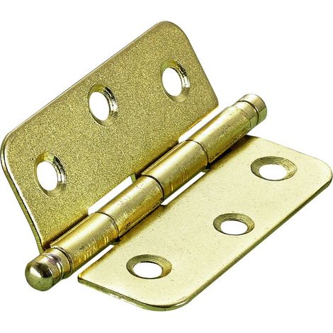 Hettich Zierscharnier Stahl, vermessingt, 50 x 40 mm, 1 Stück Klappscharnier